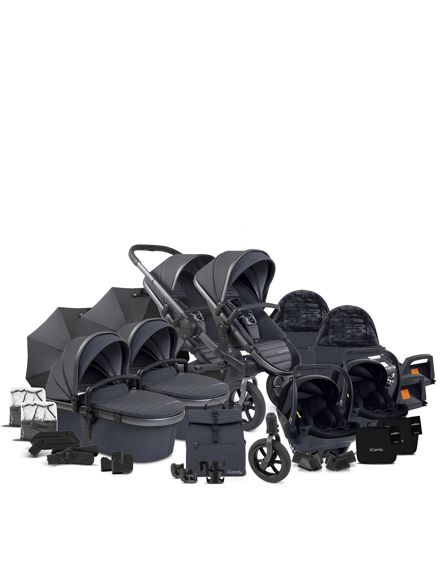 iCandy Peach All Terrain Twin Complete Bundle Storm iCandy World