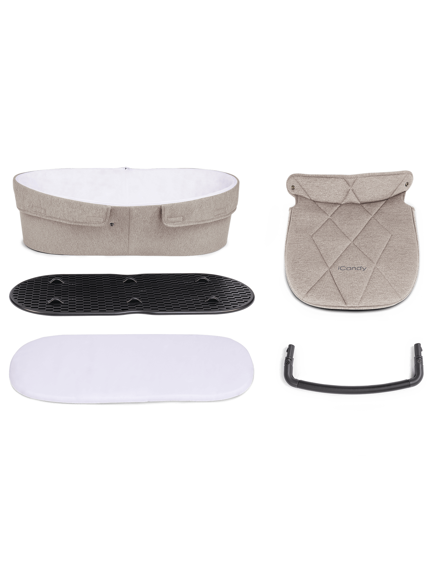 Orange Pram Second Carrycot Fabric in Sandstone Marl iCandy iCandy World