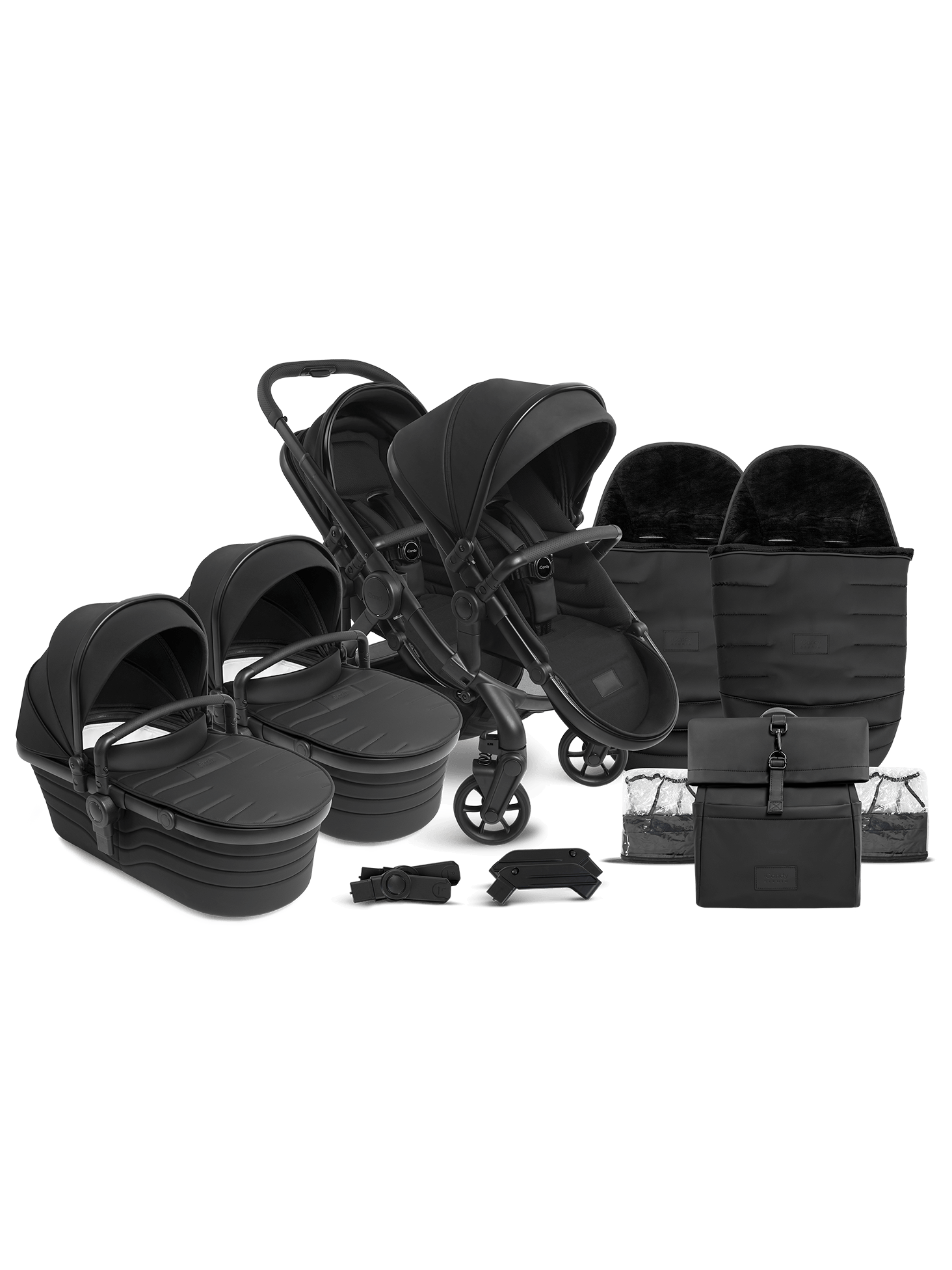 Peach 7 STUDIO Pushchair and Carrycot - Twin Bundle