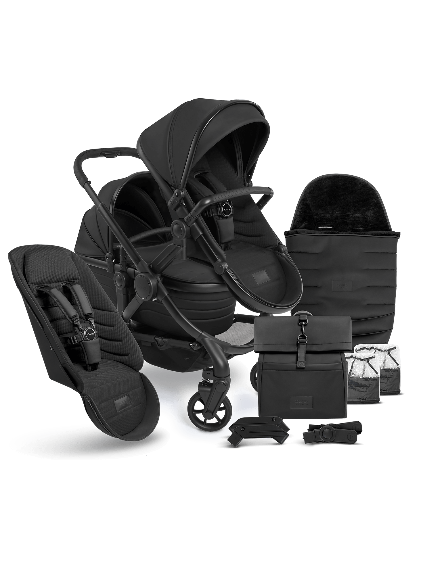 Peach 7 STUDIO Pushchair and Carrycot - Double Bundle