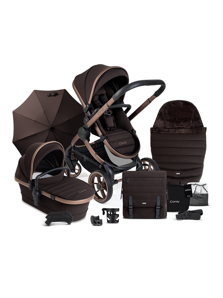 Peach 7 Pecan Pushchair and Carrycot - Complete Bundle