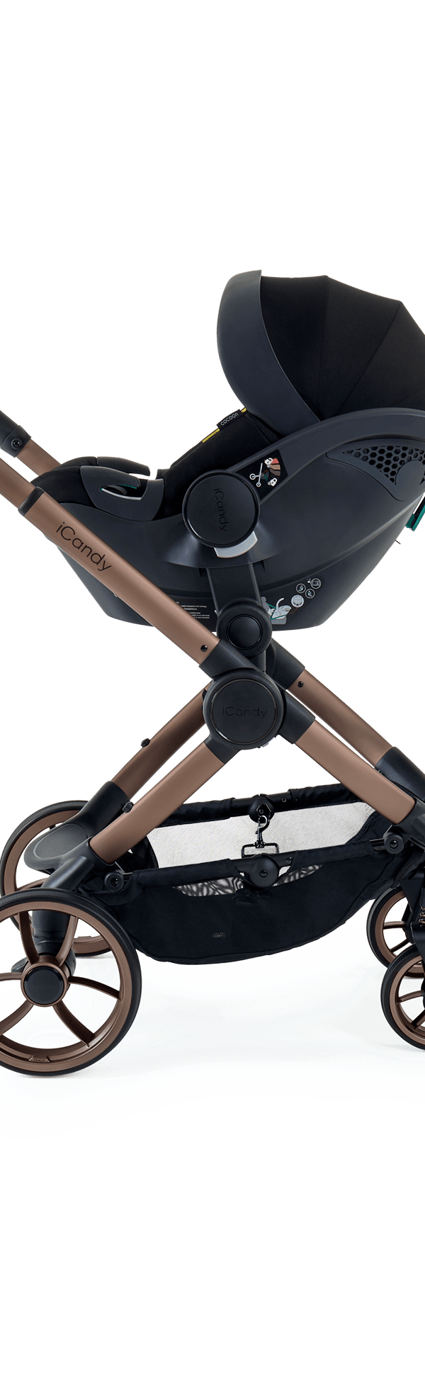 Peach 7 Pecan Pushchair and Carrycot - Complete Car Seat Bundle