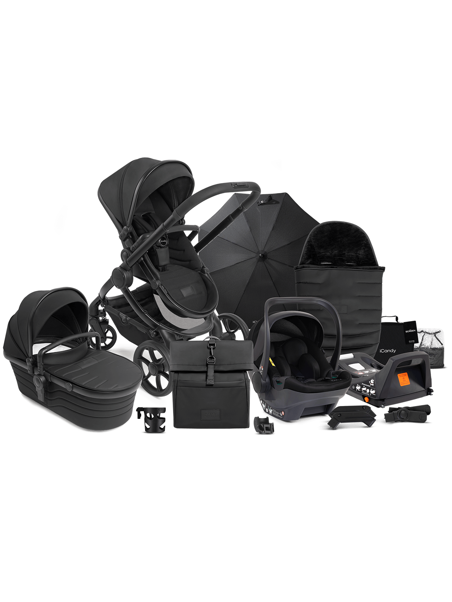 Peach 7 STUDIO Pushchair and Carrycot - Complete Car Seat Bundle