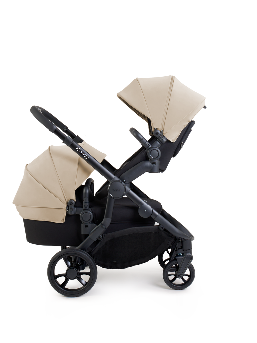 Orange 4 Latte Double Pushchair Bundle