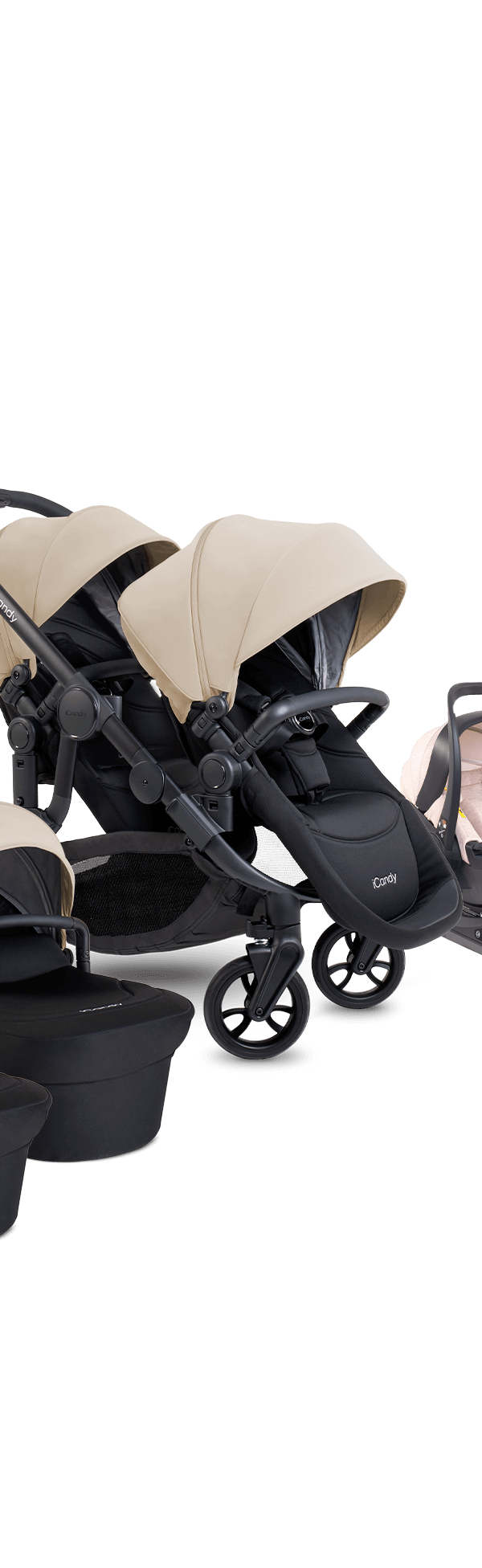 Orange 4 Latte Travel System & Car Seat - Twin