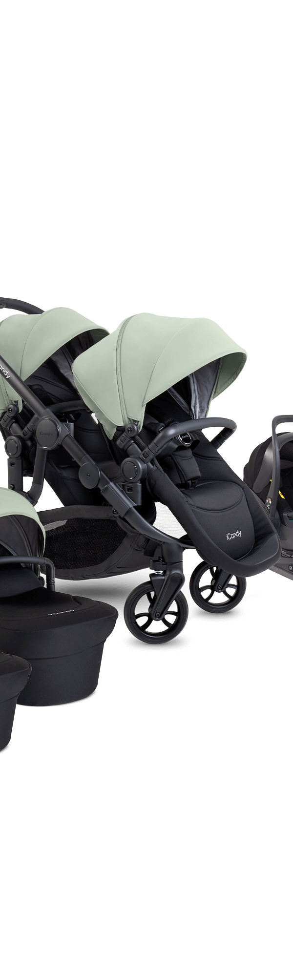 Orange 4 Pistachio Travel System & Car Seat - Twin