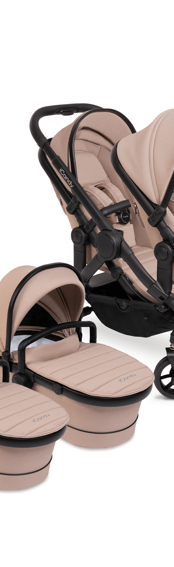 Peach 7 Cookie Pushchair and Carrycot - Twin