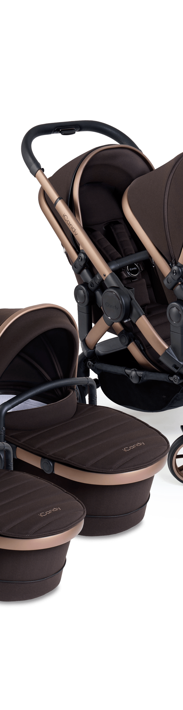Peach 7 Pecan Pushchair and Carrycot - Twin