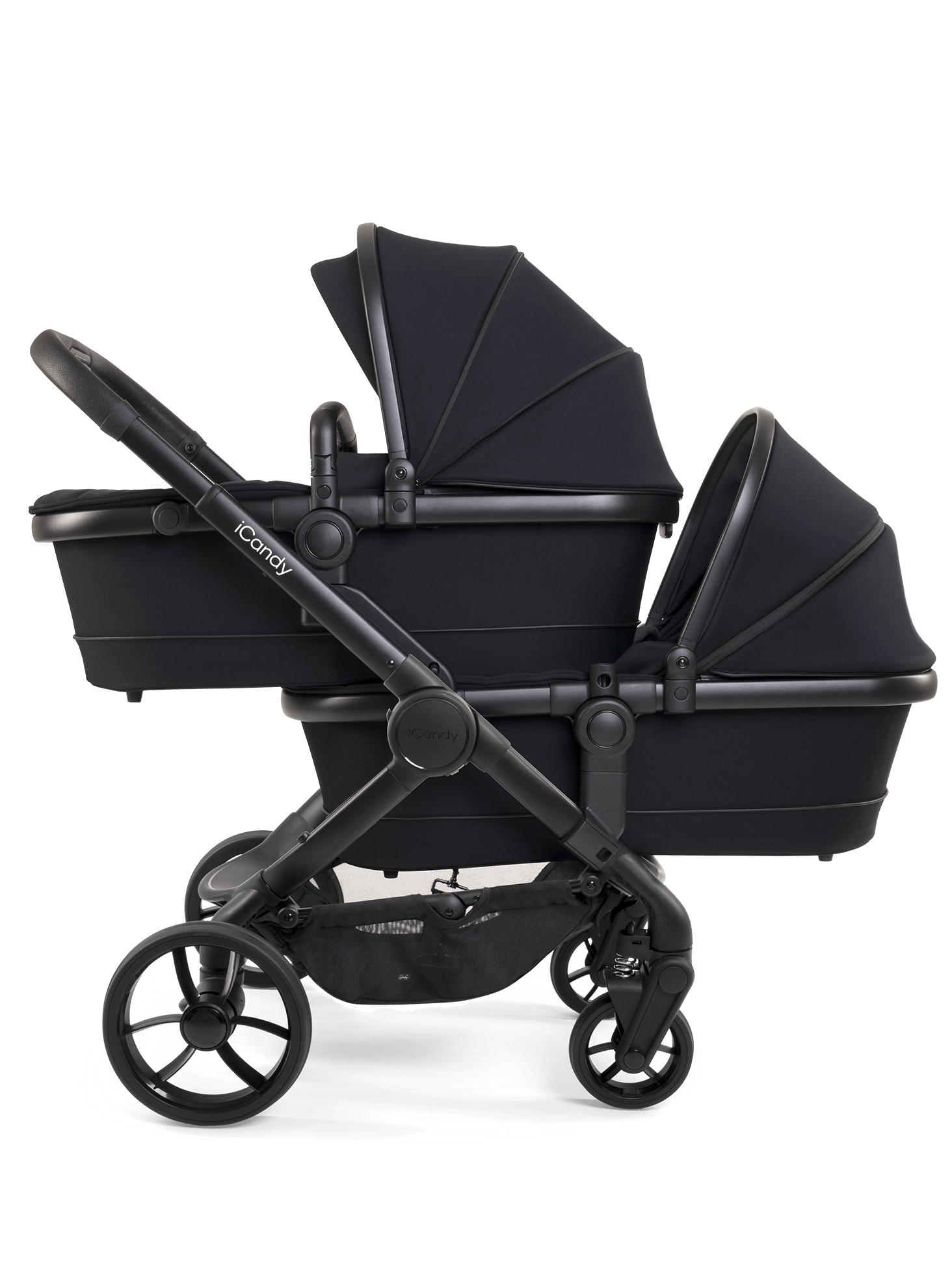 Peach 7 Black Pushchair and Carrycot - Twin
