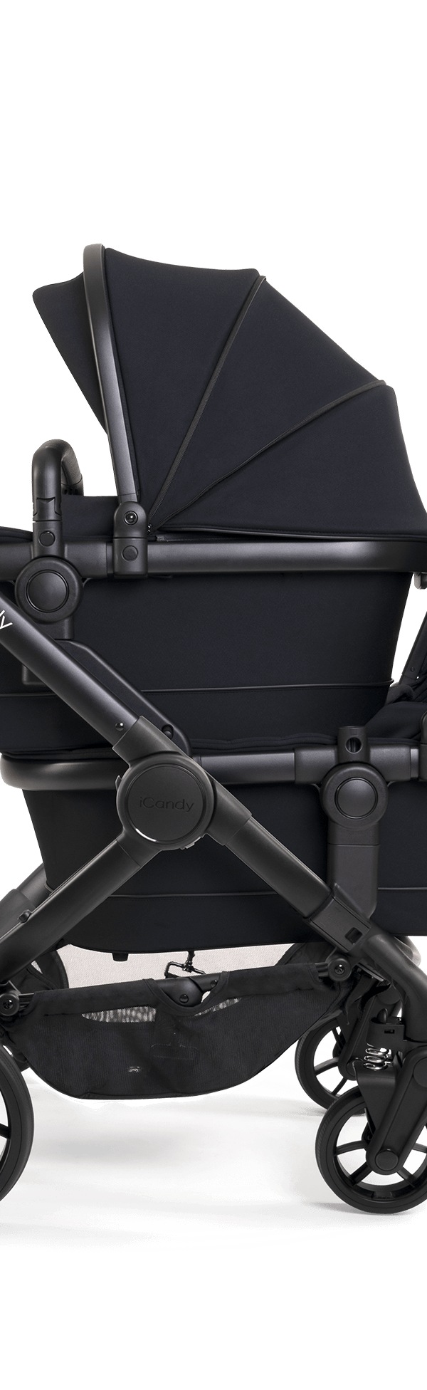 Peach 7 Black Pushchair and Carrycot - Twin