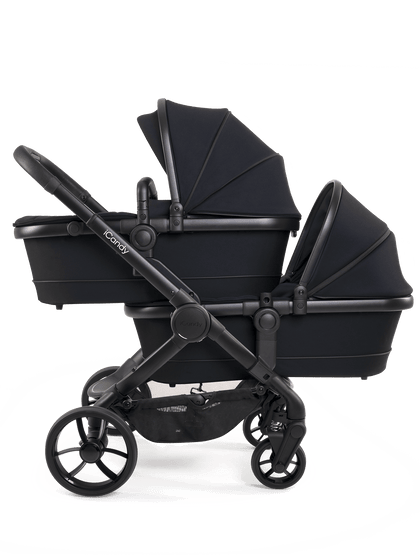 Peach 7 Black Pushchair and Carrycot - Twin
