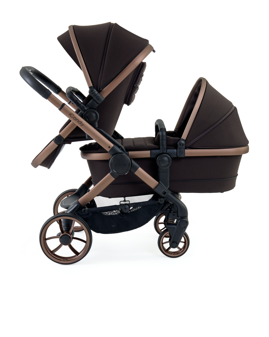 Peach 7 Pecan Pushchair and Carrycot - Double Car Seat
