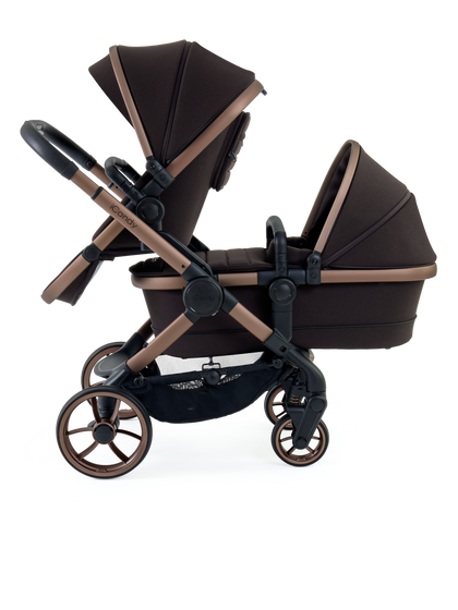 eye candy double stroller Peach 7 Pecan Pushchair & Carrycot - Double