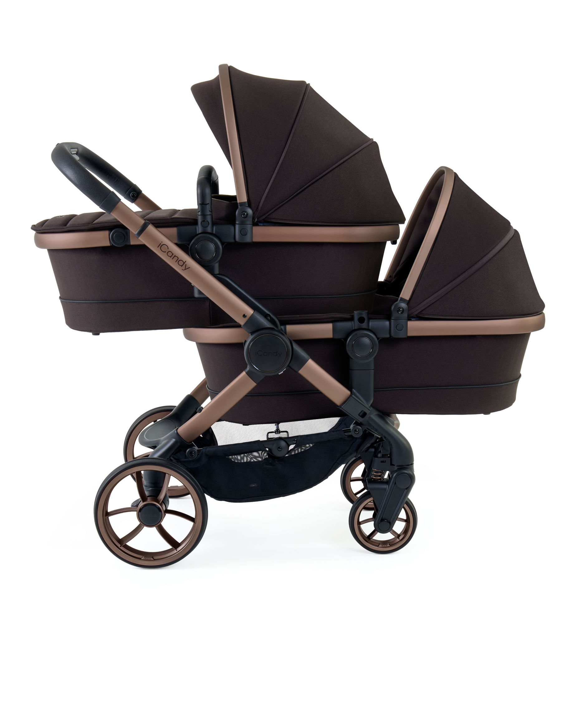 Peach 7 Pecan Pushchair and Carrycot - Twin Car Seat