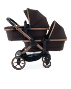 Peach 7 Pecan Stroller and Bassinet - Twin Car Seat