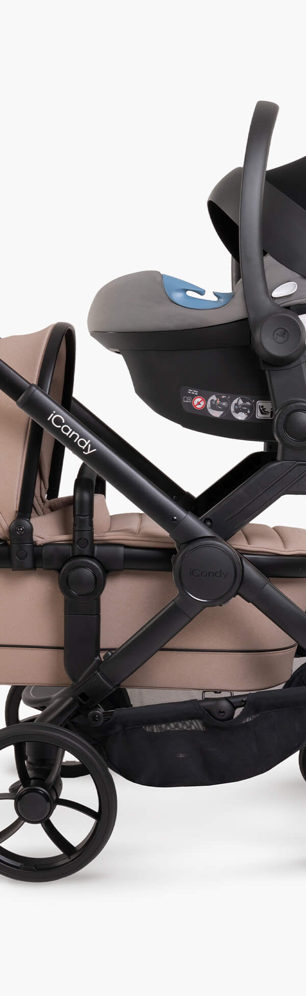 Peach 7 Cookie Pushchair and Carrycot - Twin