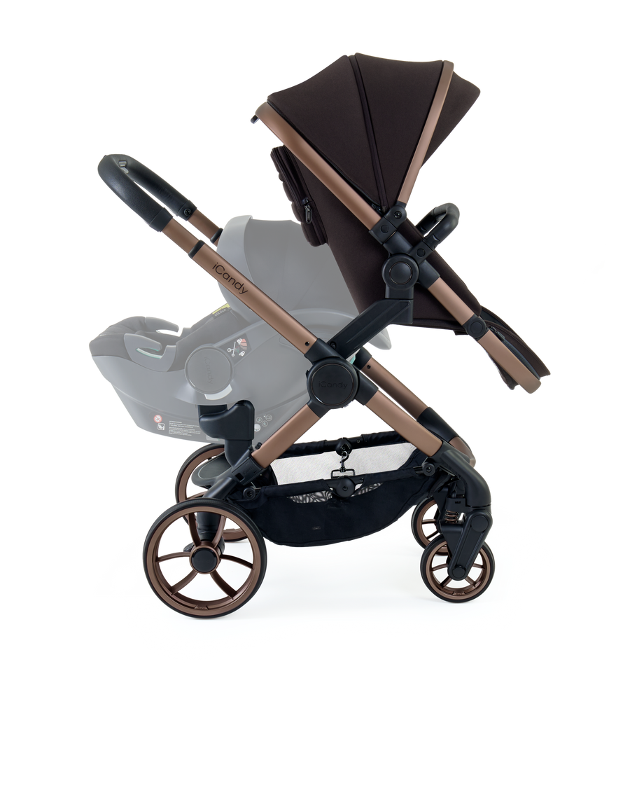 Peach 7 Pecan Pushchair with Carrycot - Double Bundle