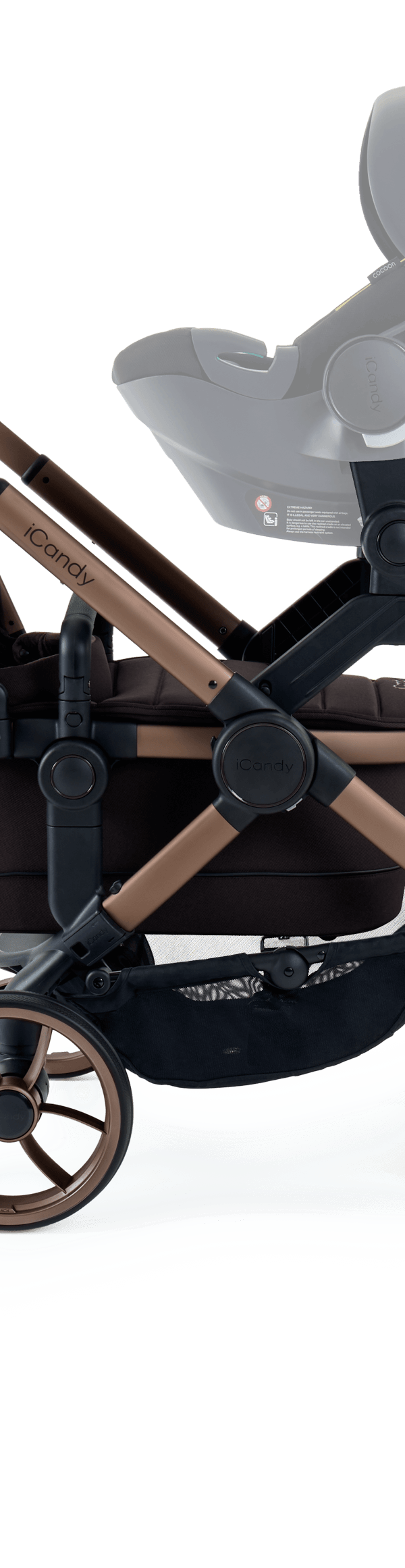 Peach 7 Pecan Pushchair and Carrycot - Twin