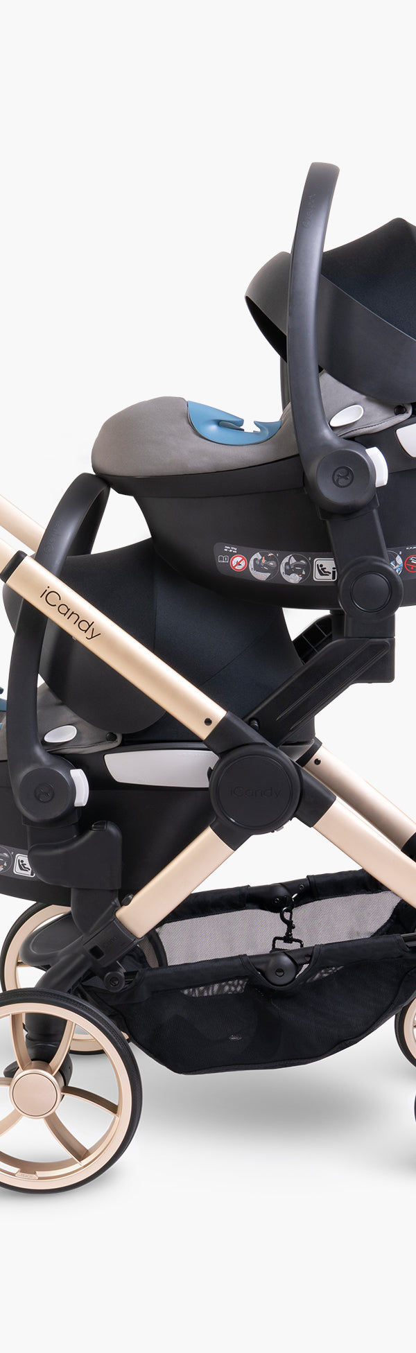 Peach 7 Biscotti Pushchair and Carrycot - Twin