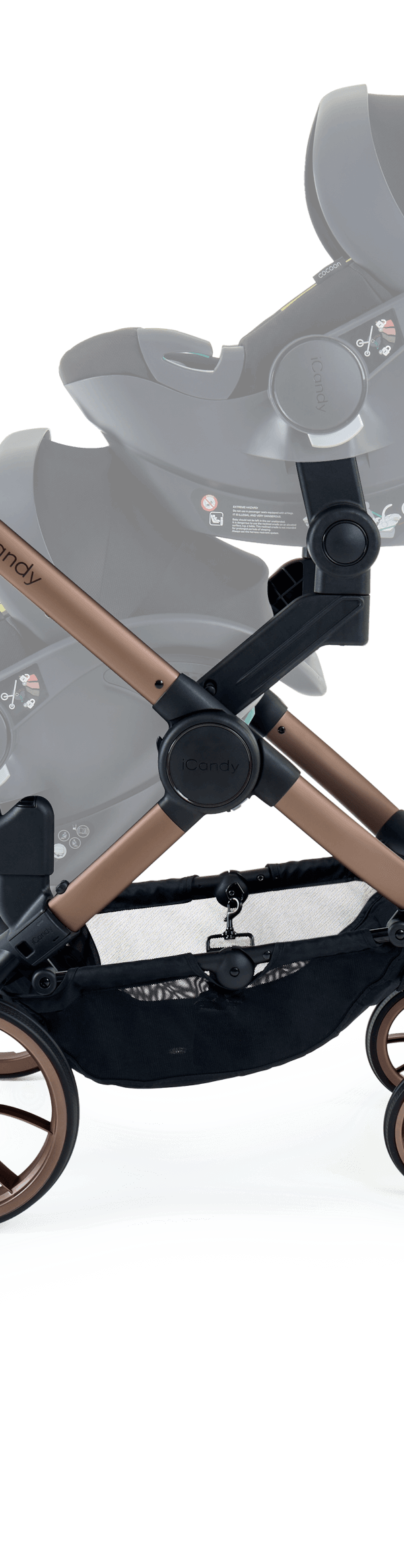 Peach 7 Pecan Pushchair and Carrycot - Twin