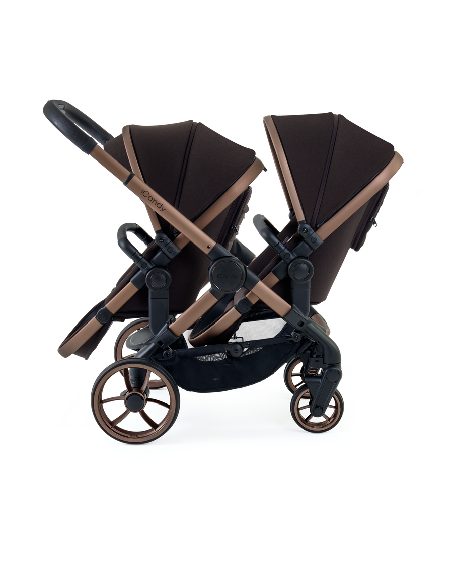 Peach 7 Pecan Pushchair with Carrycot - Double Bundle