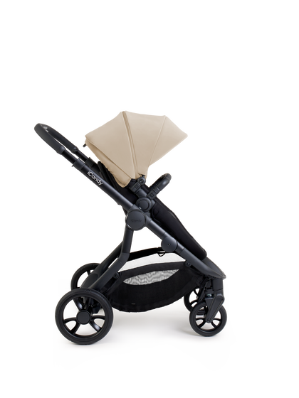 orange double stroller Orange 4 Double Stroller Bundle - Latte