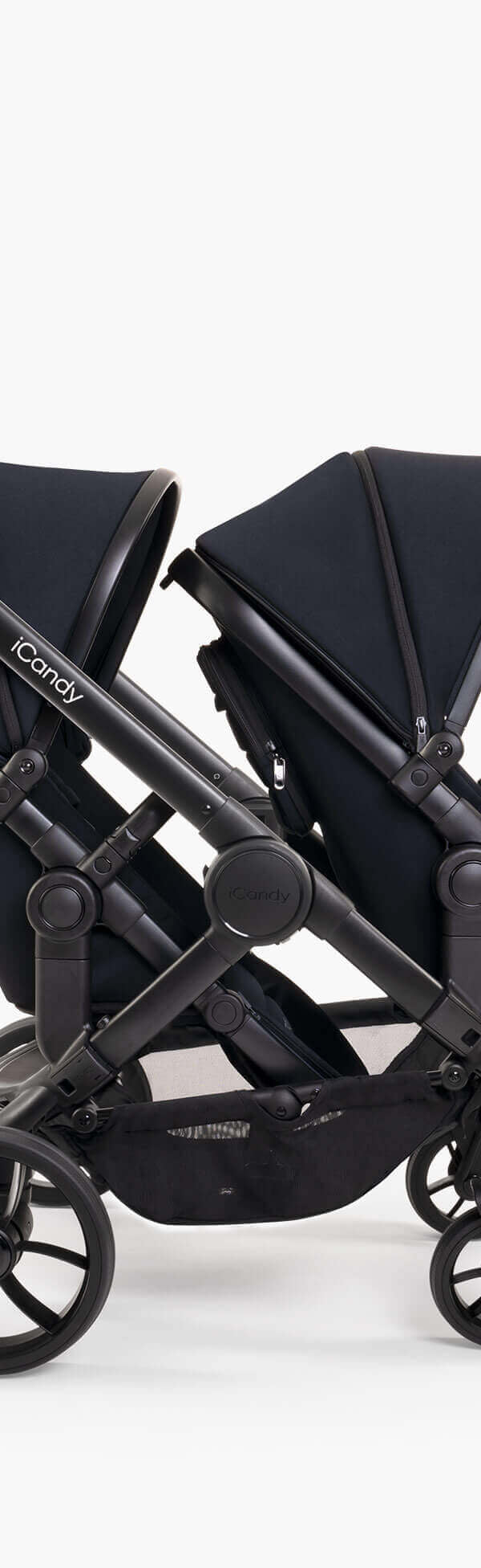 Peach 7 Black Pushchair and Carrycot - Twin