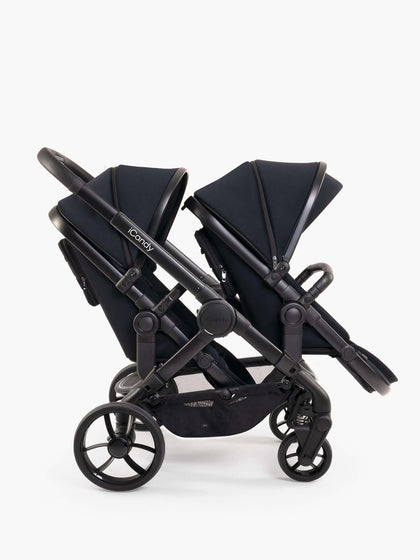 Peach 7 Black Pushchair and Carrycot - Twin