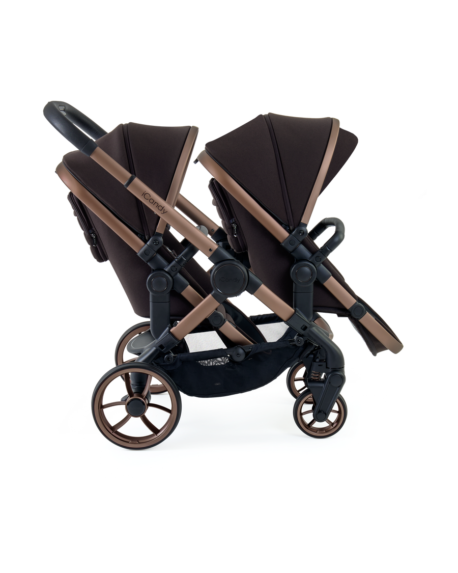 Peach 7 Pecan Pushchair and Carrycot - Double Car Seat