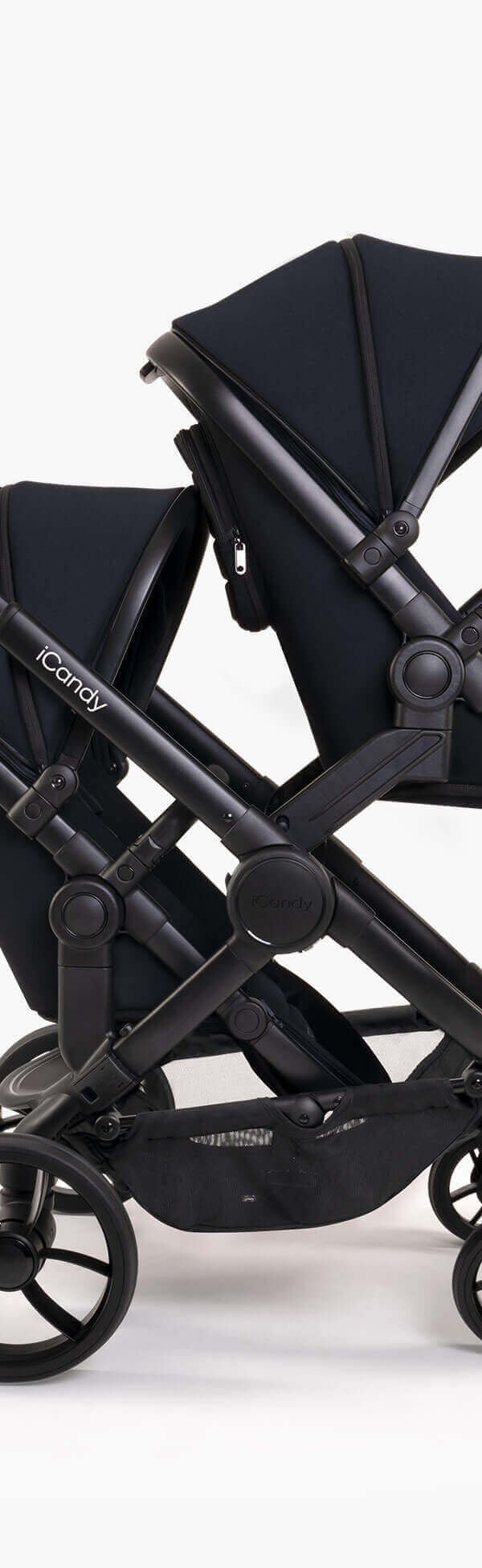 Peach 7 Black Pushchair and Carrycot - Twin