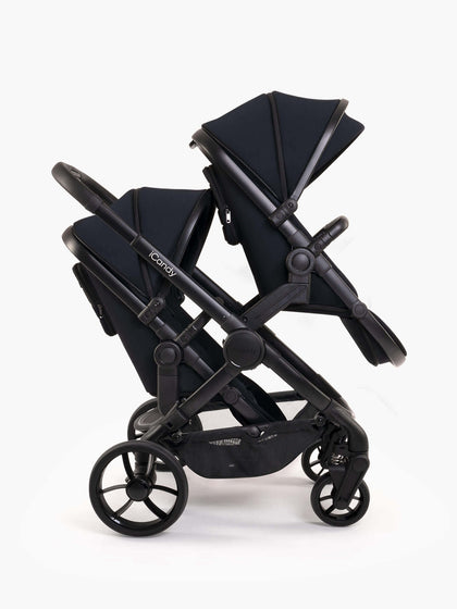 Peach 7 Black Pushchair and Carrycot - Twin