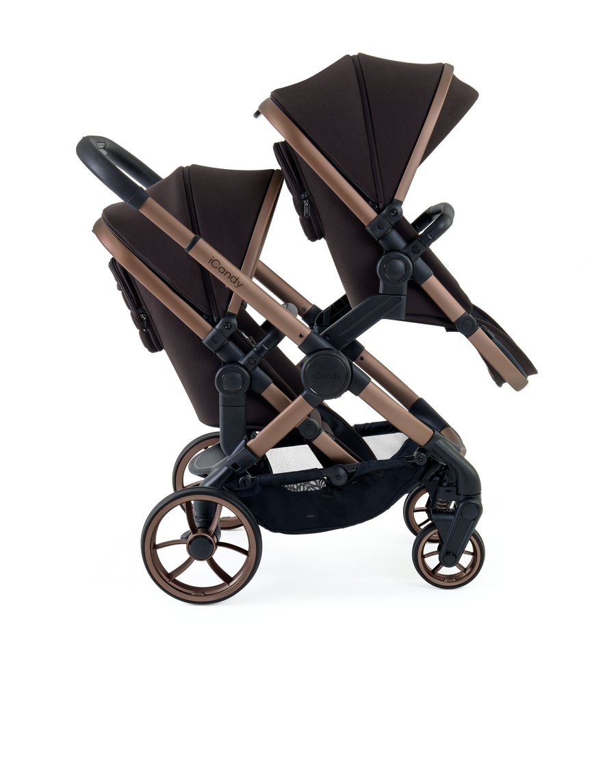 Peach 7 Pecan Pushchair and Carrycot - Double Car Seat