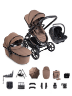 Peach 8 Coco Pushchair and Carrycot - Complete Family Bundle