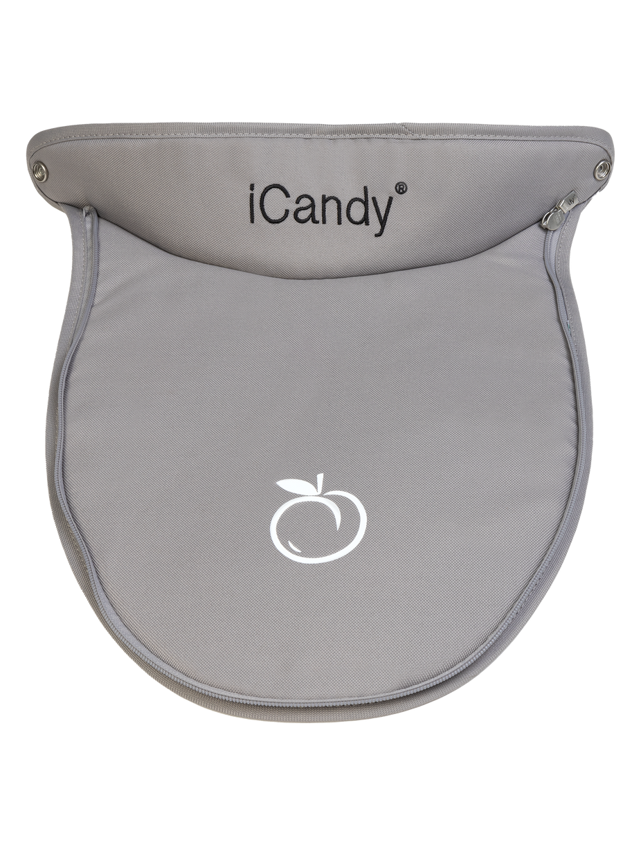 Peach 2 Silver Mint Blossom Carrycot Apron