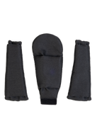 Peach 6 Harness Pads Only - Black Twill Chrome