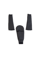 Peach 6 Harness Pads Only - Black Twill Chrome