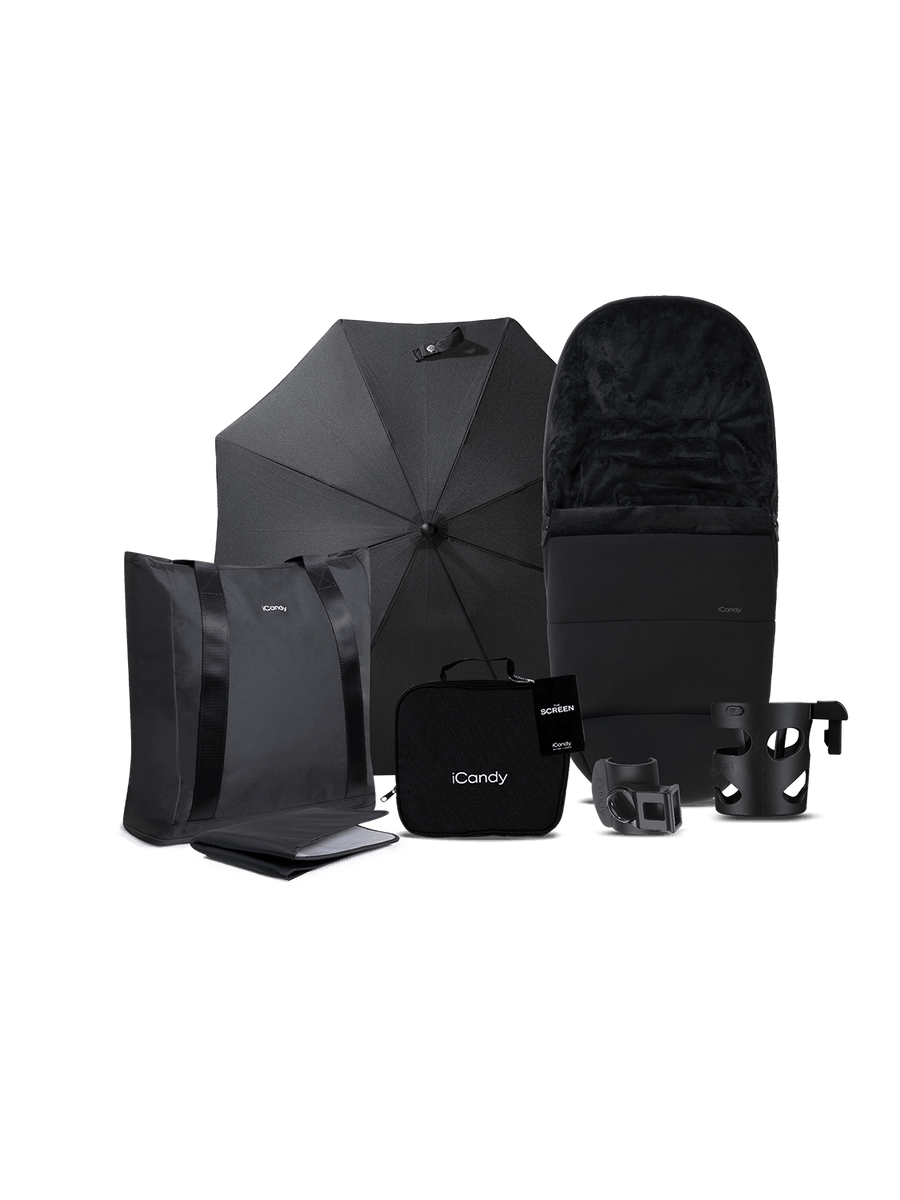 Core 2 Black Pushchair and Carrycot - Complete Bundle