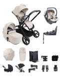 Core 2 Sandstone Pushchair and Carrycot - Complete 360 Car Seat Bundle