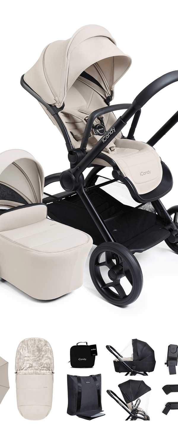 Core 2 Sandstone Pushchair and Carrycot - Complete Bundle