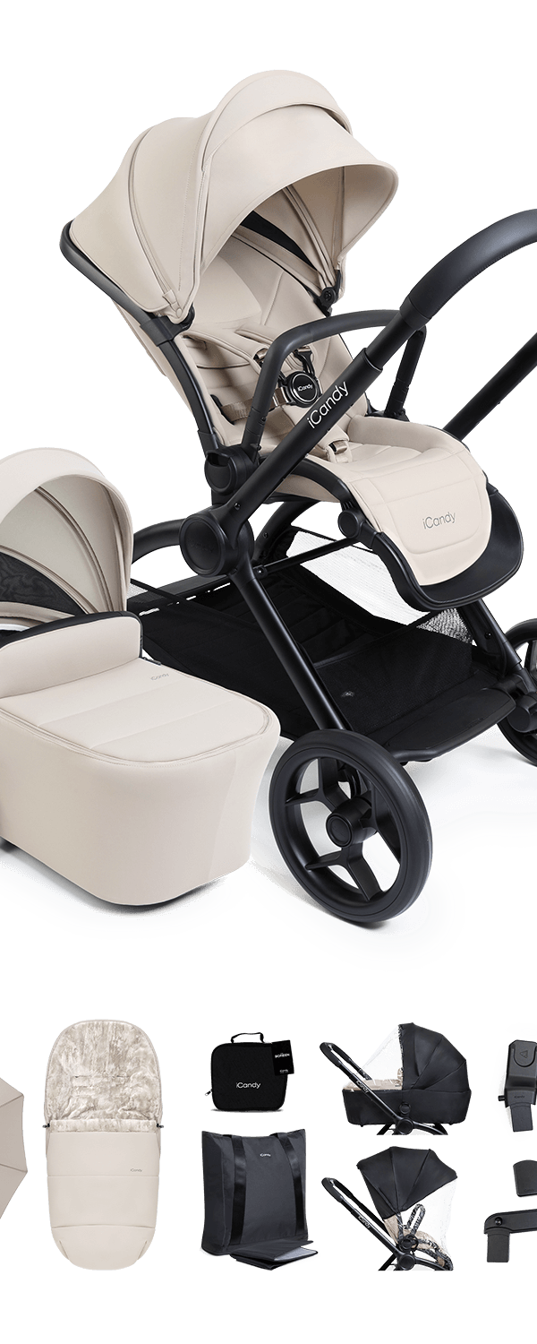 Core 2 Sandstone Pushchair and Carrycot - Complete Bundle
