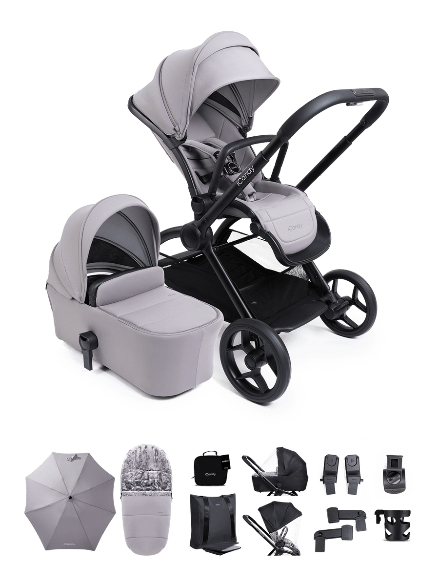 Core 2 Storm Grey Pushchair and Carrycot - Complete Bundle