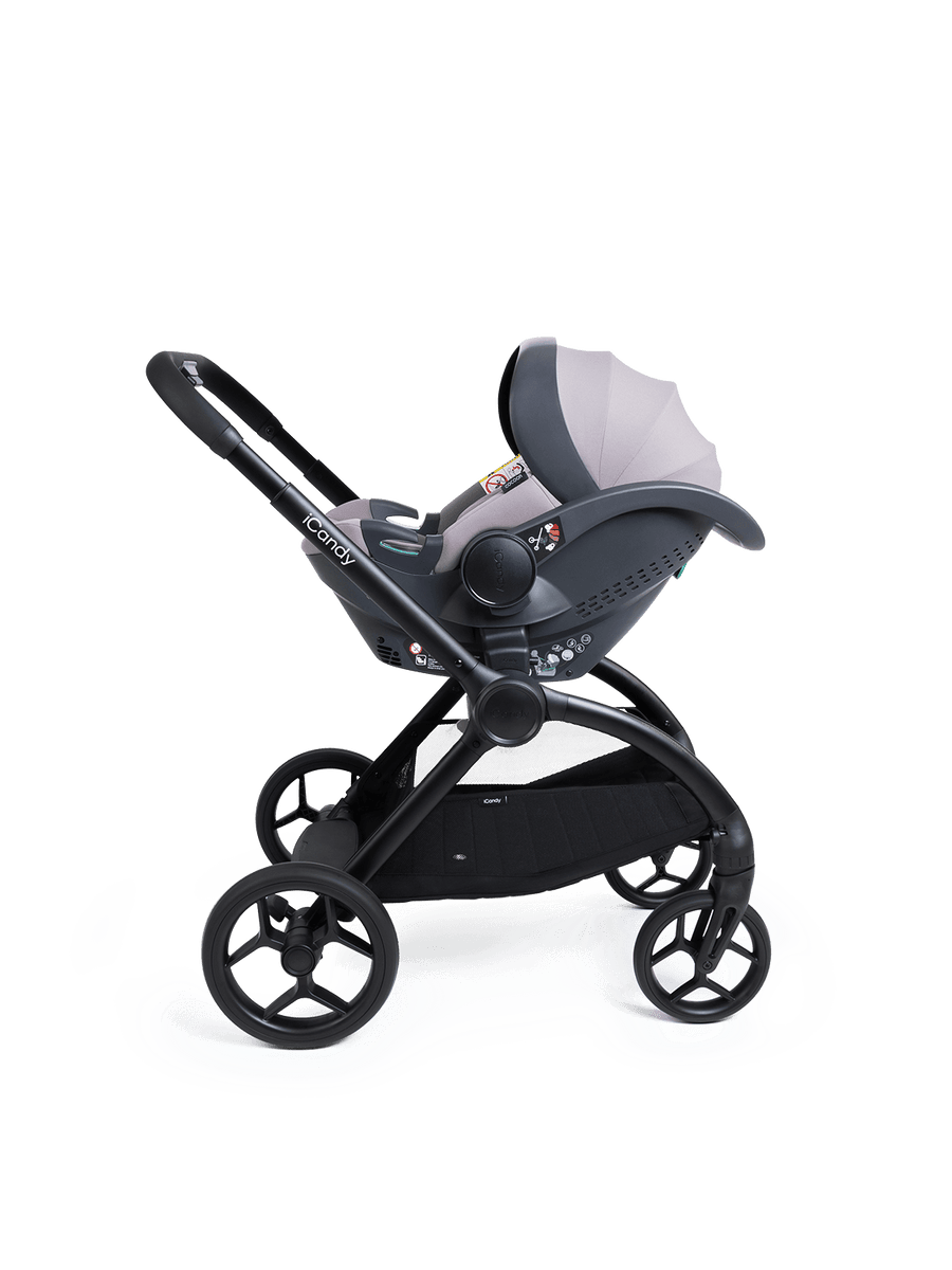 Core 2 Storm Grey Pushchair and Carrycot - Complete 360 Car Seat Bundle