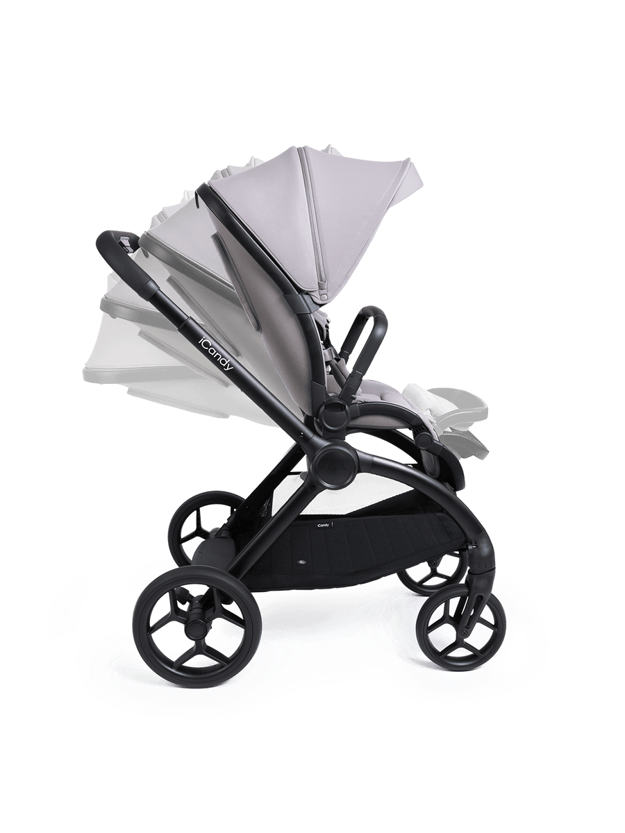 Core 2 Storm Grey Pushchair and Carrycot - Complete 360 Car Seat Bundle