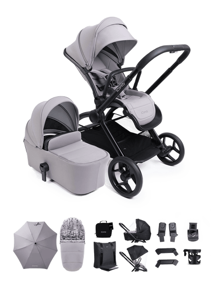 Core 2 Storm Grey Pushchair and Carrycot - Complete Bundle