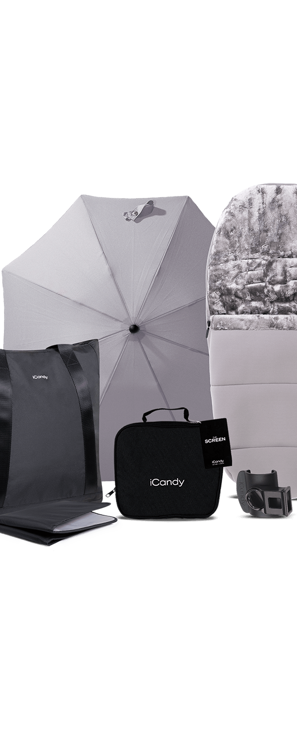 Core 2 Storm Grey Pushchair and Carrycot - Complete Bundle
