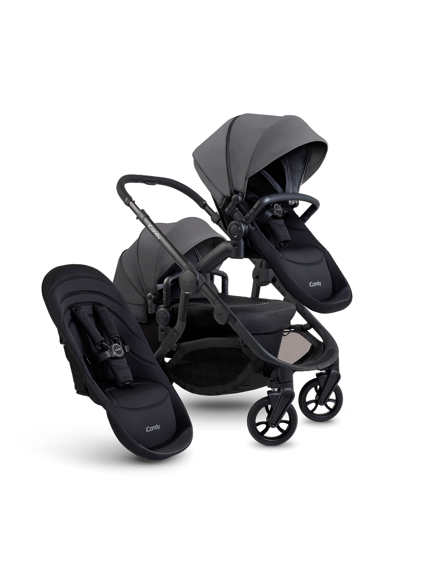 Orange 4 Fossil Double Pushchair Bundle