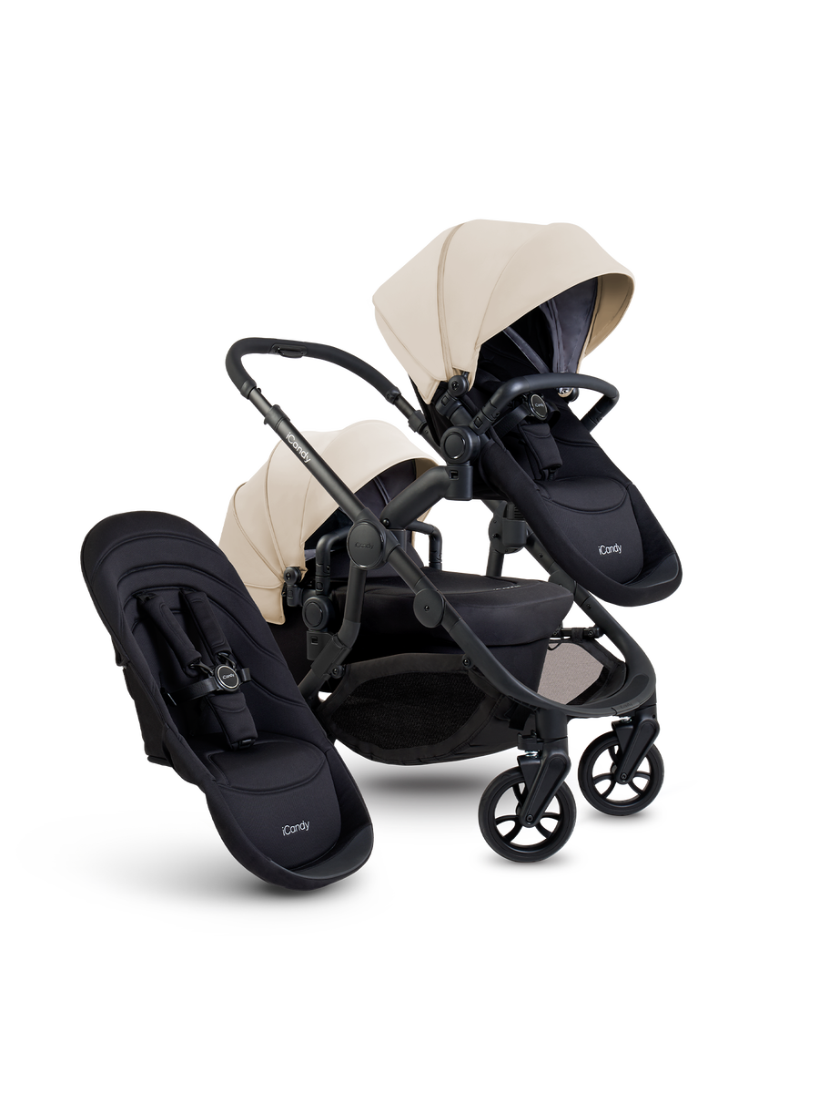 Orange 4 Latte Double Pushchair Bundle