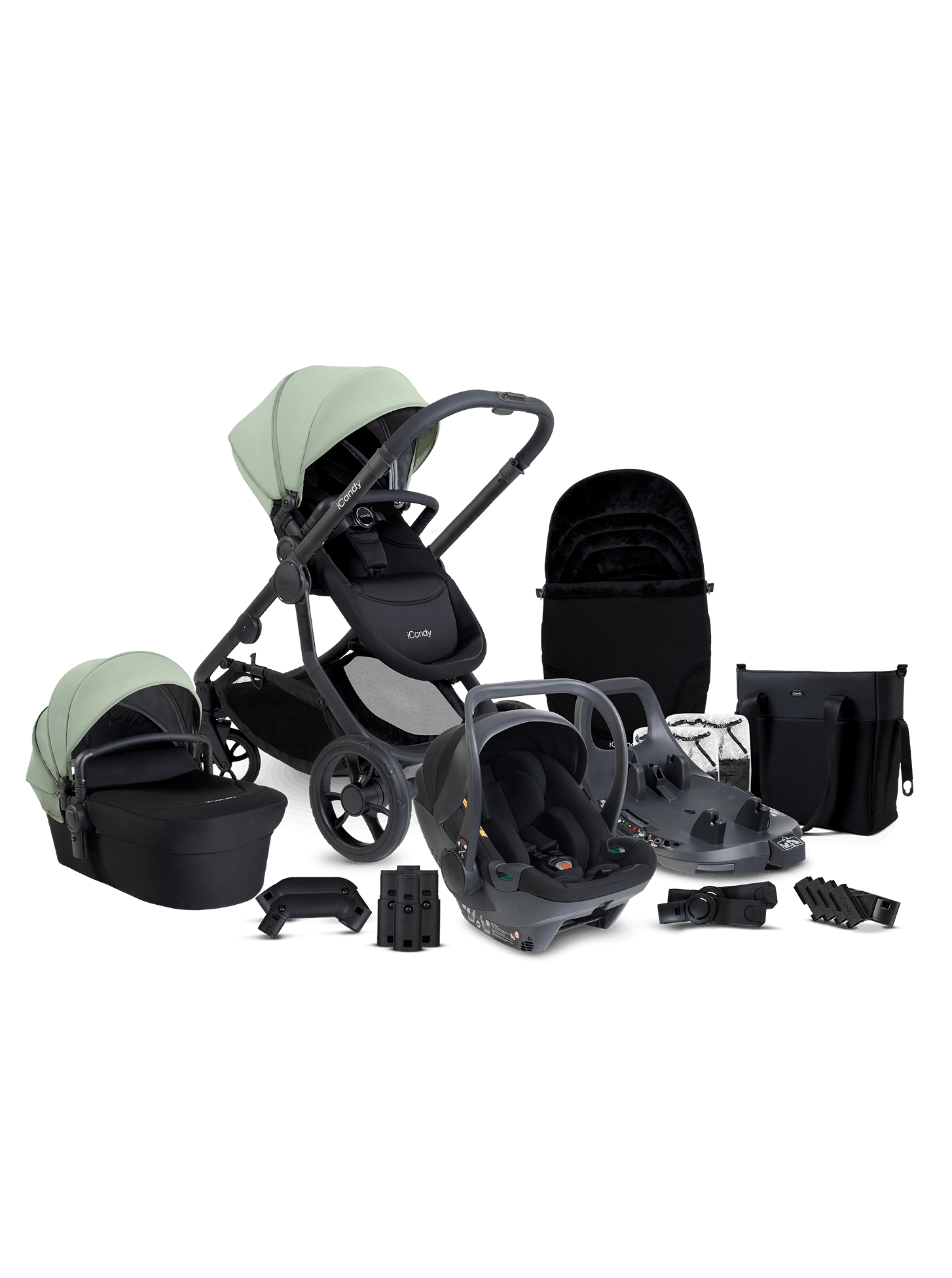 Orange 4 Pistachio Travel System & 360 Car Seat