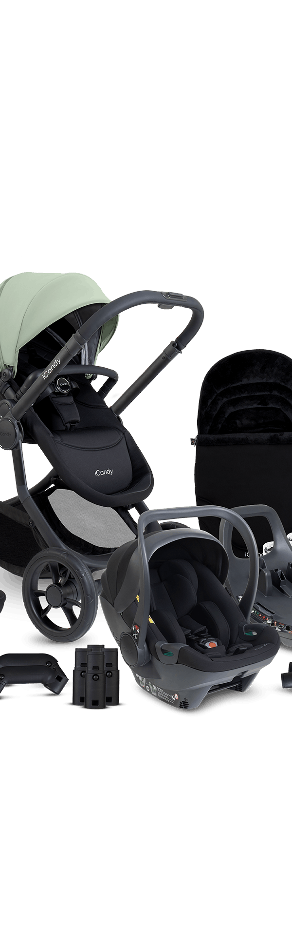 Orange 4 Pistachio Travel System & 360 Car Seat