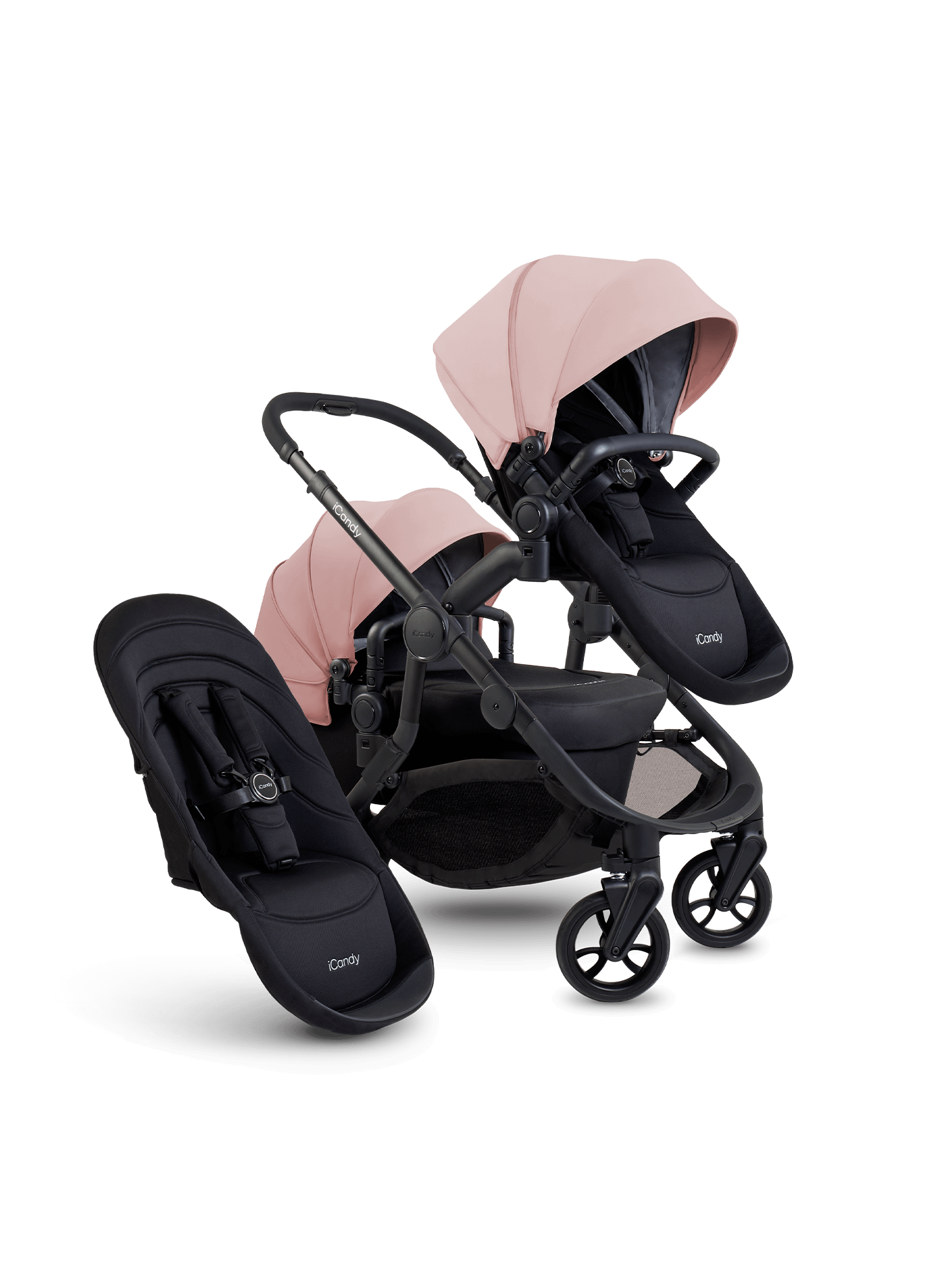 Orange 4 Rose Double Pushchair Bundle